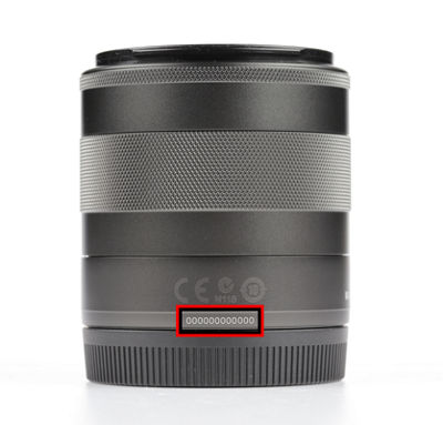 How to find the serial number on a Canon Lens