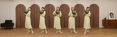 Group of Women Holding Flowers