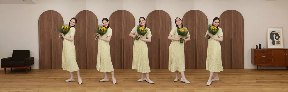 Group of Women Holding Flowers