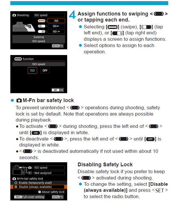 Customizing the M-Fn (Multi-Function) Bar on the EOS R.