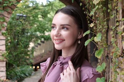 Person Smiling with 3 Quarter View