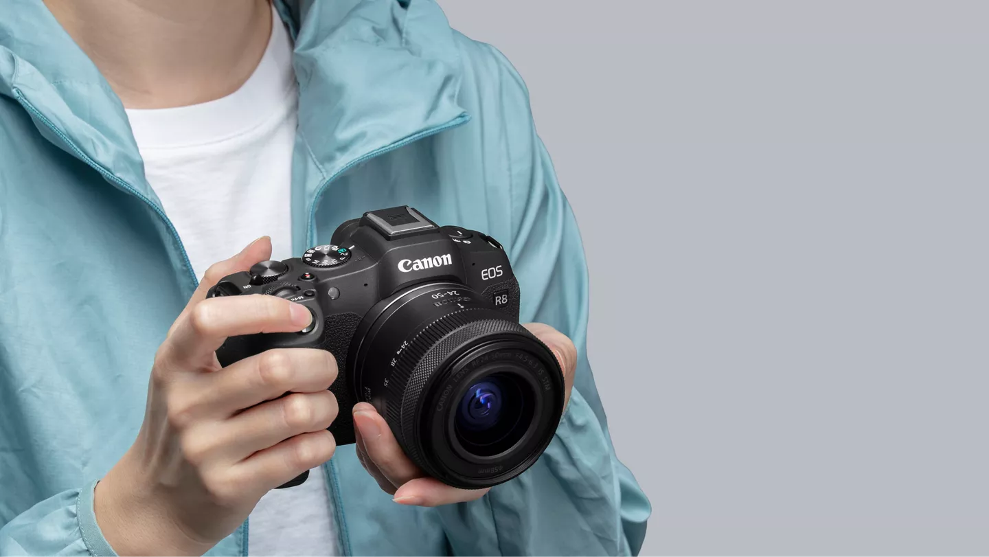 Person Holding EOS R8