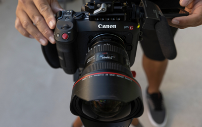 top view of C70 on a tripod