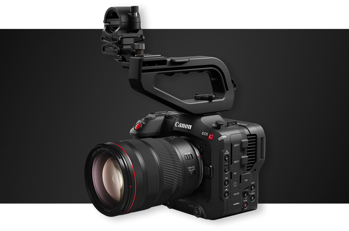 C70 with handle in front of black background