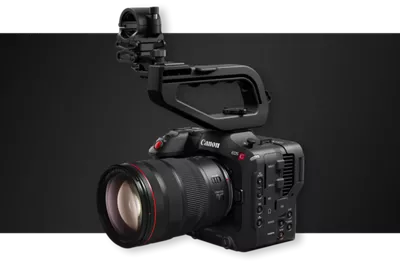 C70 with handle in front of black background