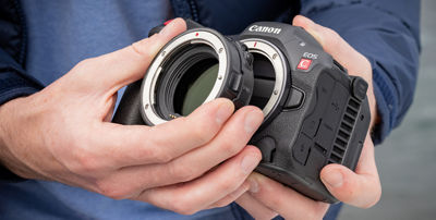 EOS R5 C with EF-EOS R mount adapter
