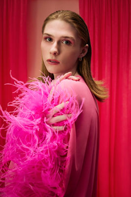 Model Wearing All Pink