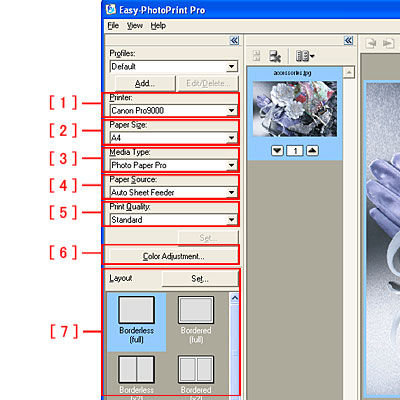 Basic printing from Easy-PhotoPrint Pro