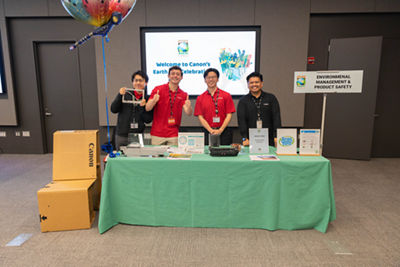 Canon's Environmental Management & Product Safety Team showcased the many sustainability features of Canon products