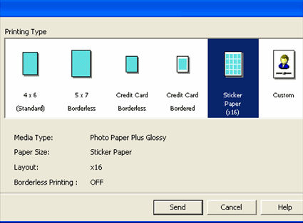 Setting the Media Type, Paper Size, and Layout When Printing From a PDA ...