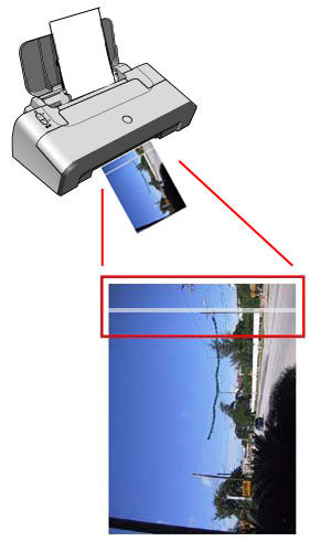 Streaks or uneven printing on the trailing edge of the paper (PIXMA PRO-1)