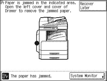 アミボムケース　オーダーページ Clear paper jam from Paper Drawer 1(7400 Series).