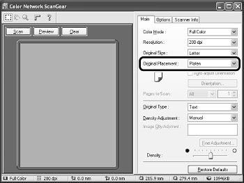 Scan with [SCAN] on the Machine