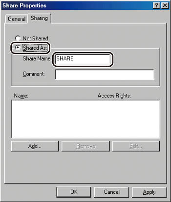Check the shared folder settings.