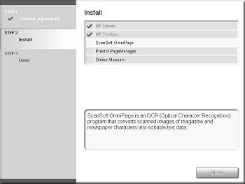 Installing the Software using USB connection