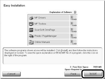 Installing the Software using USB connection