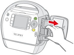 Loading the ink and paper integrated cartridges (SELPHY ES40)