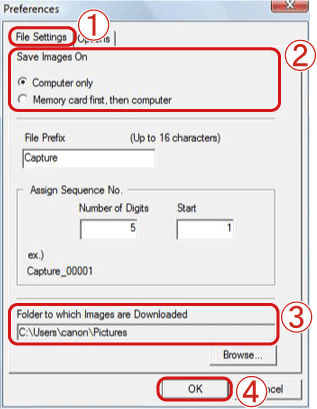 Remote Shooting using ZoomBrowser 6.x.