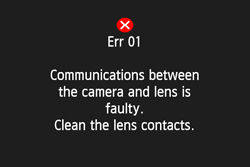 Information regarding error messages that may appear on the