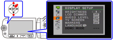 Setting the date/time on the FS22, FS21, and FS200 camcorders