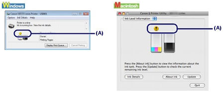 Checking the Ink Status (MP250 / MP270) Checking the Ink Status (MP250 / MP270)