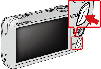 Setting the AF frame (Set the AF frame to Face Detect) with the PowerShot.