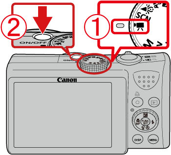 Shooting Movies, and Playing Back Movies using the PowerShot