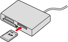 Downloading images from a card reader using ImageBrowser EX
