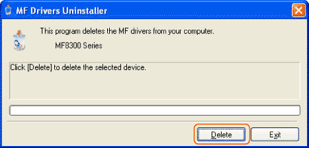 Uninstalling Software (MF8350Cdn/MF8050Cn)