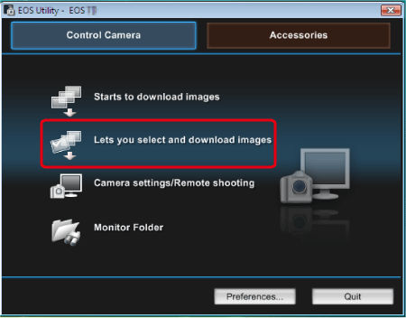 Images cannot be downloaded to the computer. [There are no images in ...