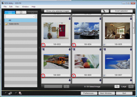 Using EOS Utility to download still images or movies from the EOS-1D ...