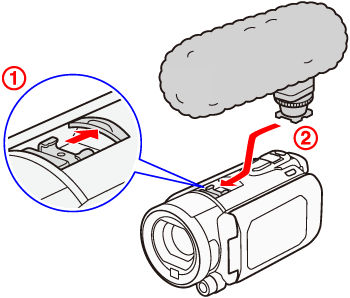 Using an external microphone with the VIXIA HF S20, HF S200, and
