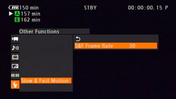 Making Settings for Slow & Fast Motion Recording (XF305/XF300)