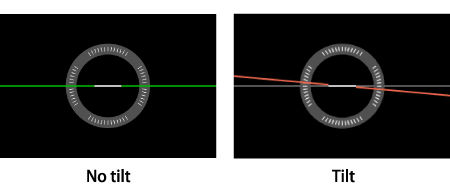 Displaying the Electronic Level(EOS 6D)