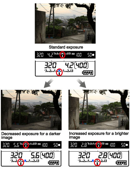 Adjusting the Image Brightness for Shooting/Setting the Exposure ...