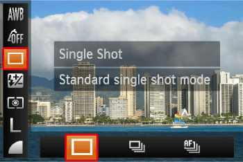 How to set Continuous Shooting (PowerShot SX130 IS)
