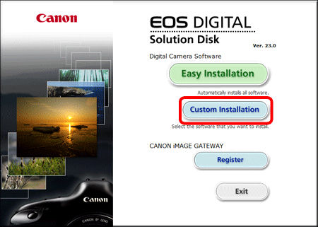 How to install the software included on the CD that came with the EOS ...