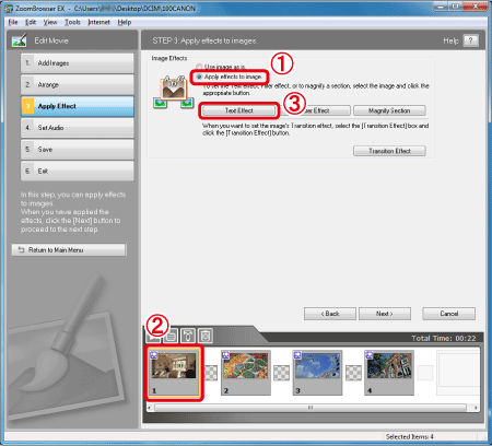 Editing movies with ZoomBrowser EX Ver6.7.