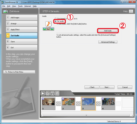 Editing movies with ZoomBrowser EX Ver6.7.
