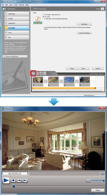 Editing movies with ZoomBrowser EX Ver6.7.