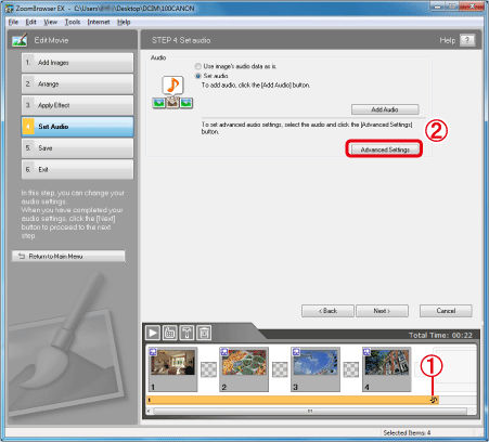 Editing movies with ZoomBrowser EX Ver6.7.