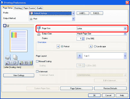 Printing onto Custom Size Paper or Envelopes (MF9200 Series)