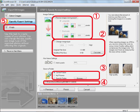 Changing the Size and Type of an Image and Saving using