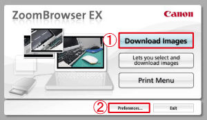 Importing images using a memory card reader (ZoomBrowser EX 6.x)