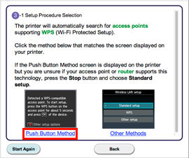 How to perform the wireless LAN setup using WPS connection (Windows)