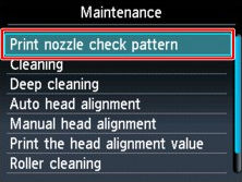 Printing the Nozzle Check Pattern - MX892