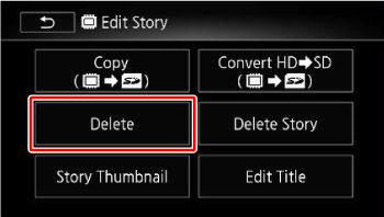 Deleting recorded scenes