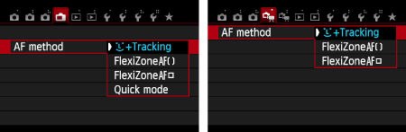 Changing the AF Mode to Use the Live View Function to Shoot Still ...