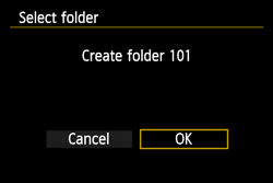 Managing Images in a Camera (Creating a Folder / Numbering a File)(EOS M)