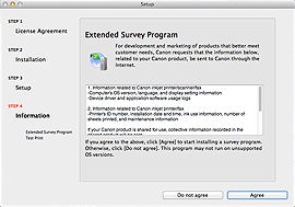 The Extended Survey Program screen appears.